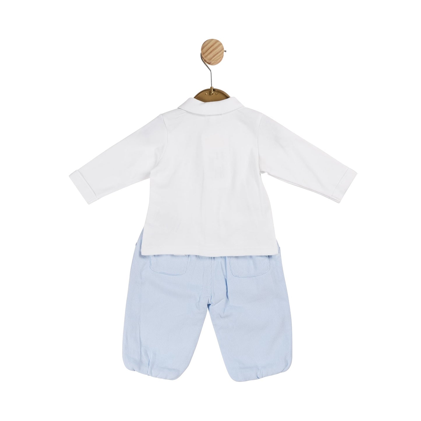 MB5999A | Top & Trouser - White/Blue - In stock