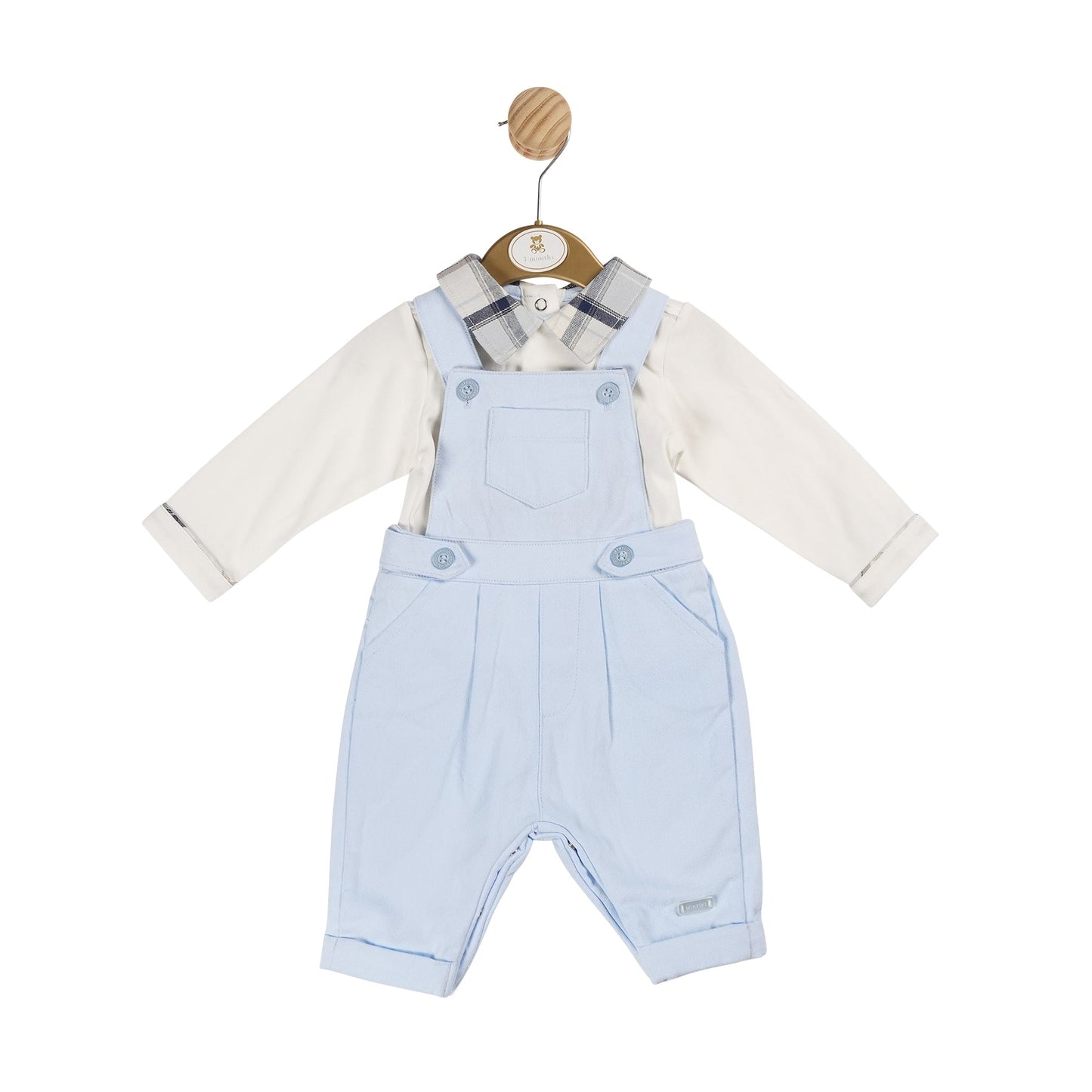 MB6040A | Top & Dungaree- Ivory/Blue - In stock