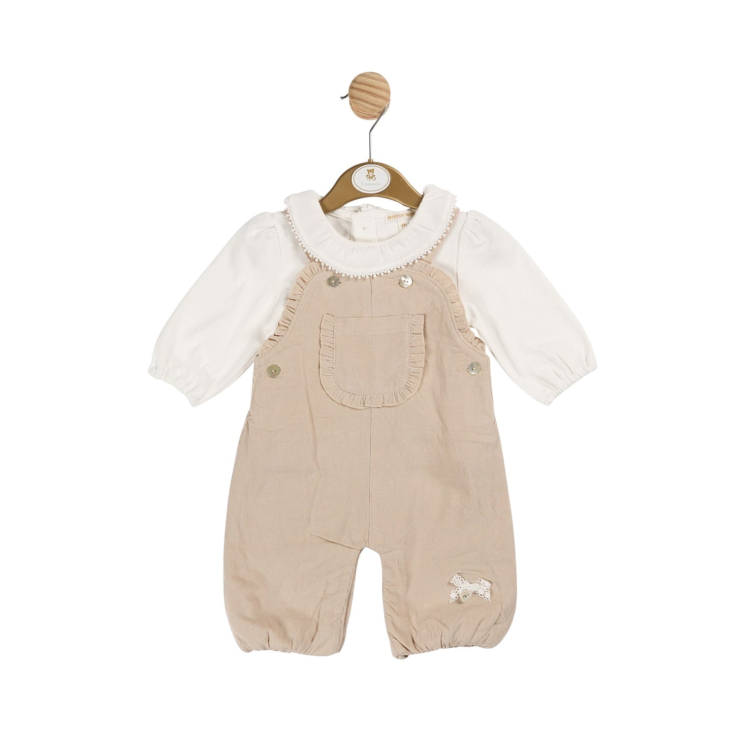 MB6114A | Top & Dungaree - Beige - In stock