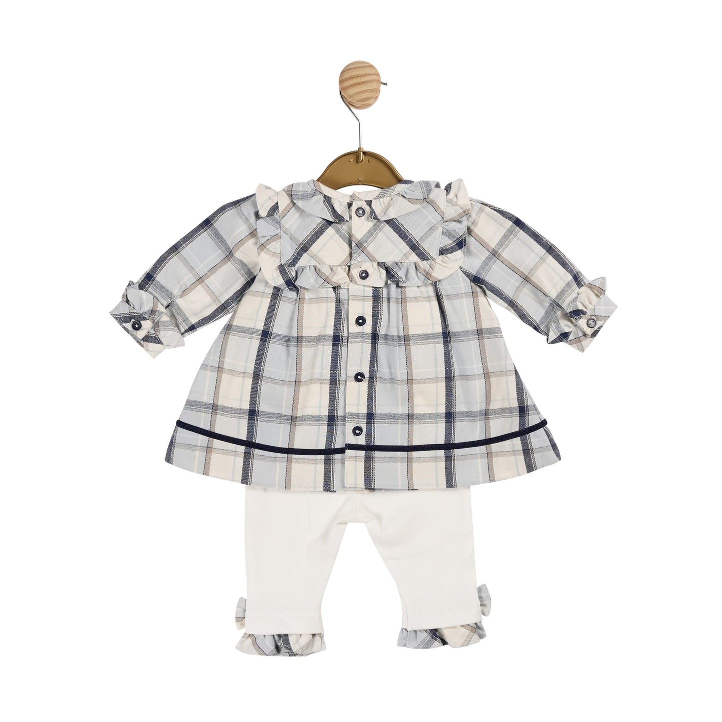 MB6191B | Tunic & Legging - Blue Check - In Stock