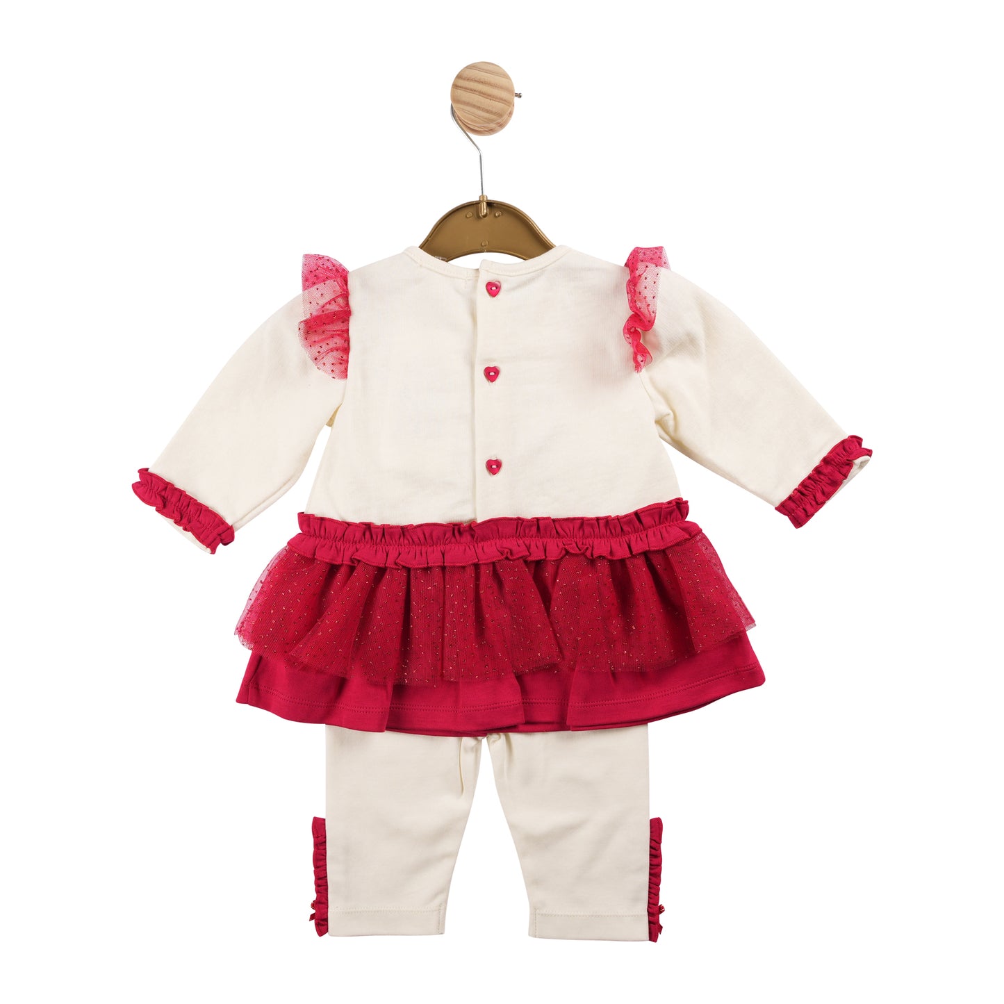 MB6211A | Tunic & Legging- Ivory/Red - In stock