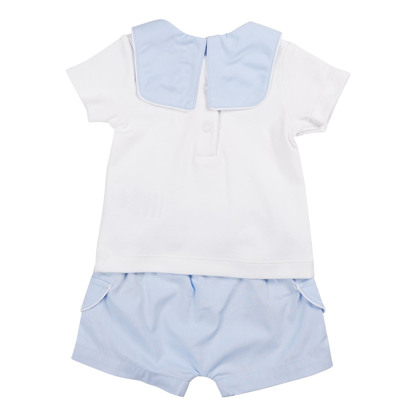 MB6276A | Top & Bloomer Short-White/Blue-In Stock