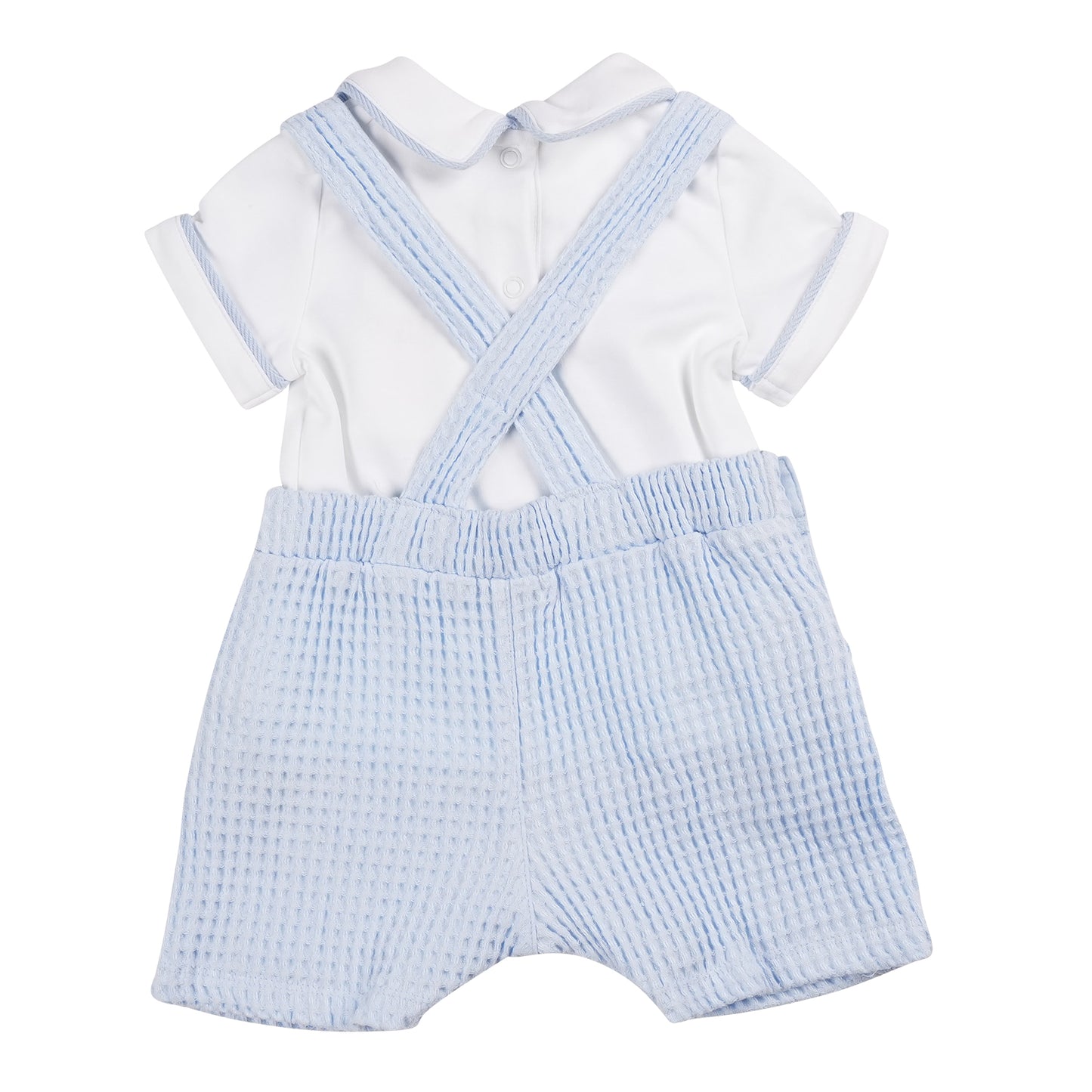 MB6295A | Top & Dungaree-White/Blue-In Stock