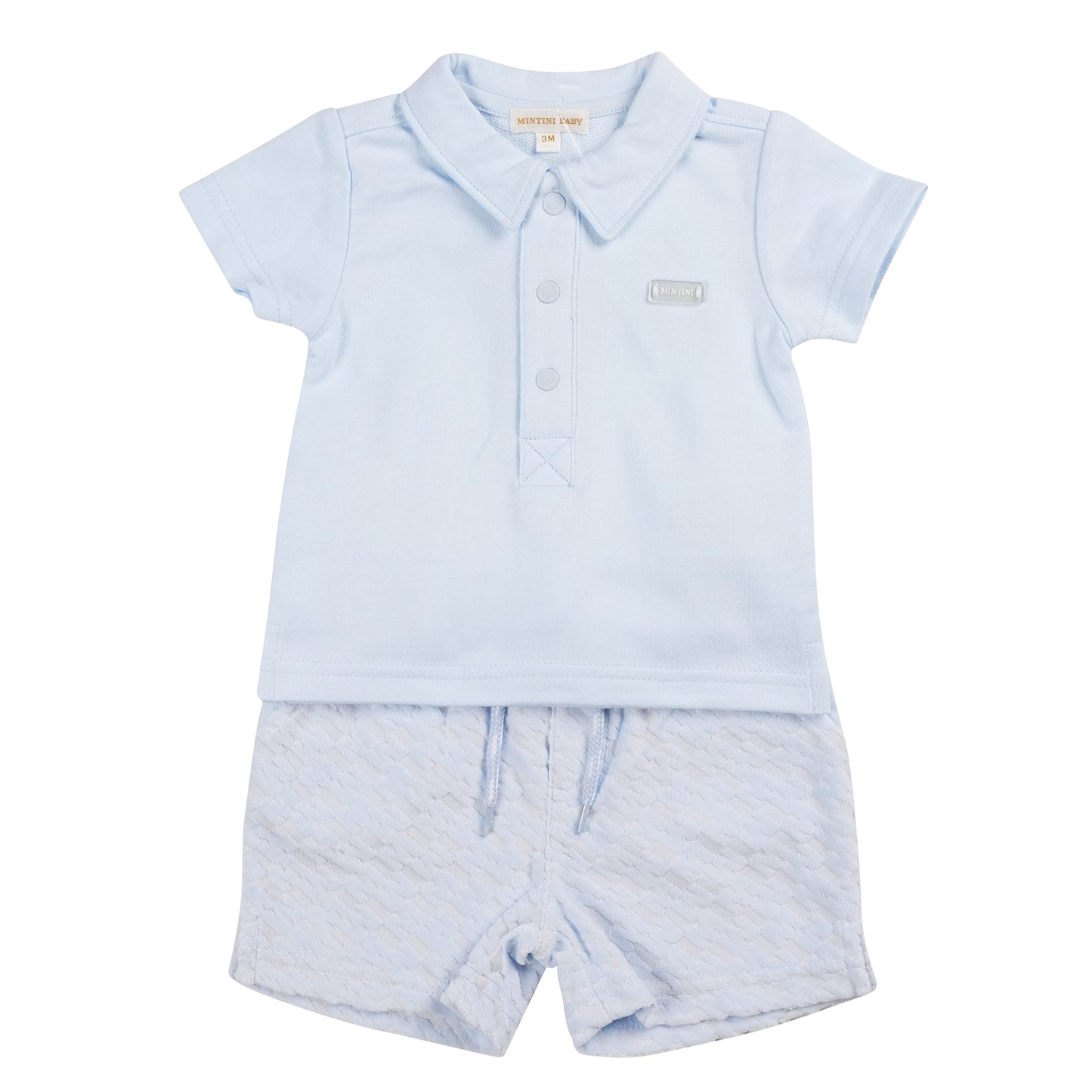 MB6302A | Polo Top & Short-Blue-In Stock