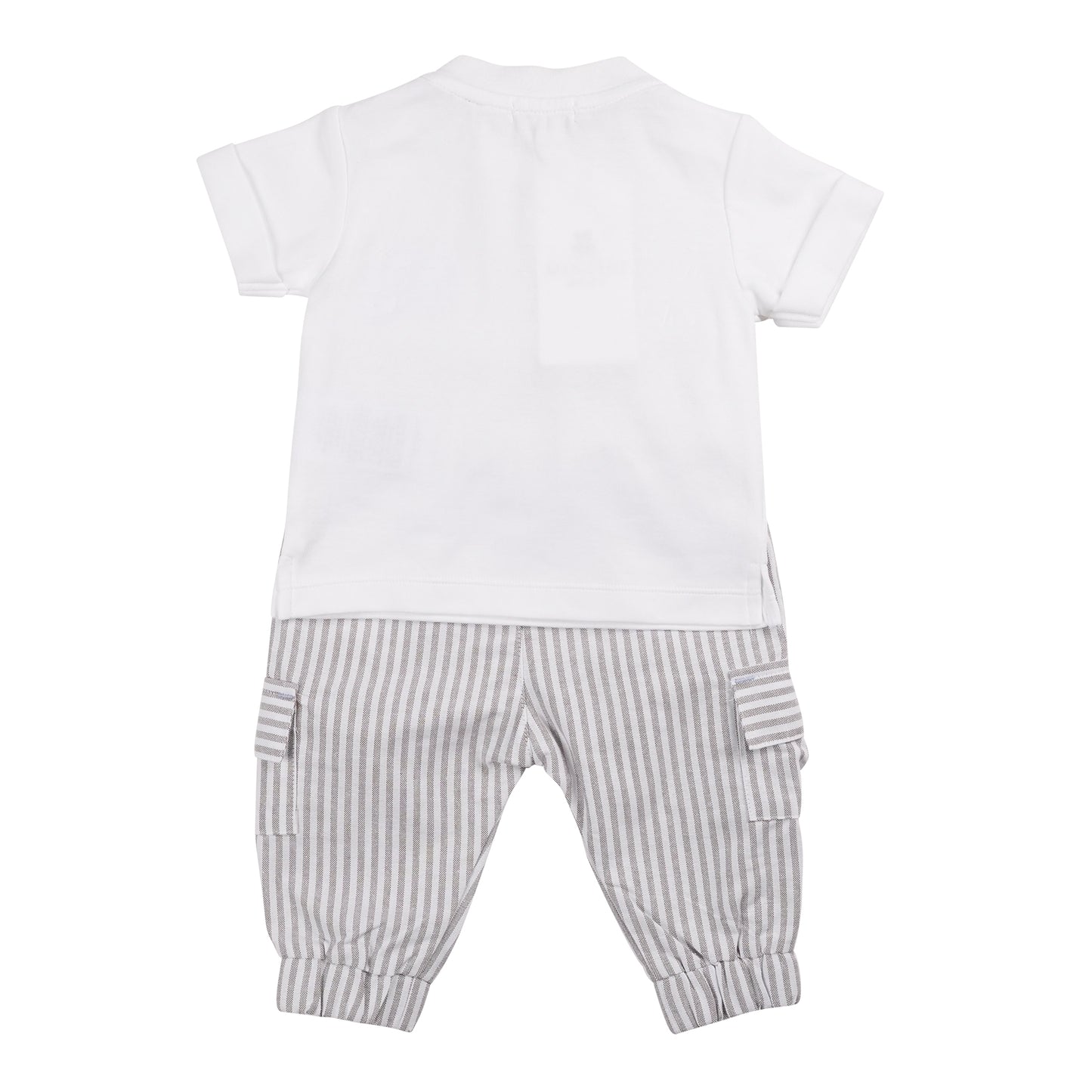 MB6318D | T-Shirt & Trouser-White/Sage-In Stock