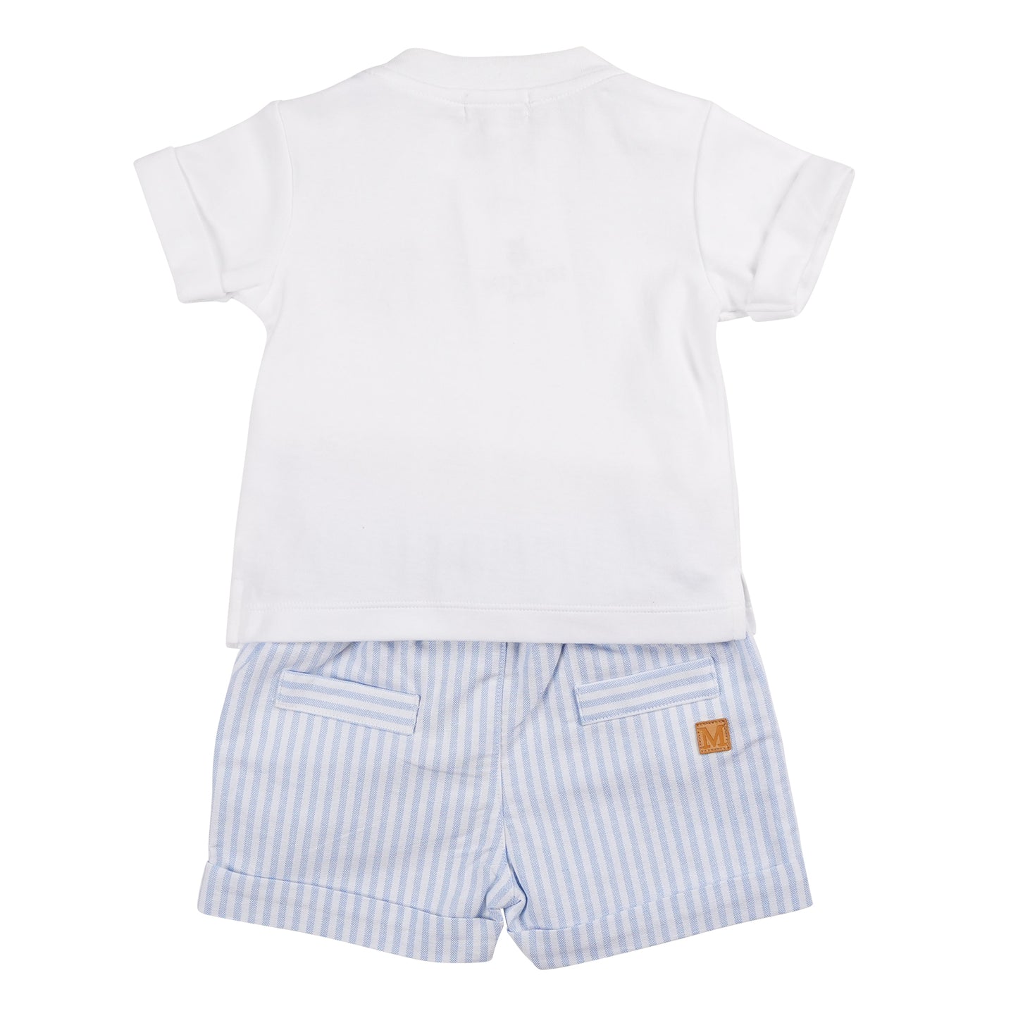 MB6315A | T-Shirt & Short-White/Blue-In Stock