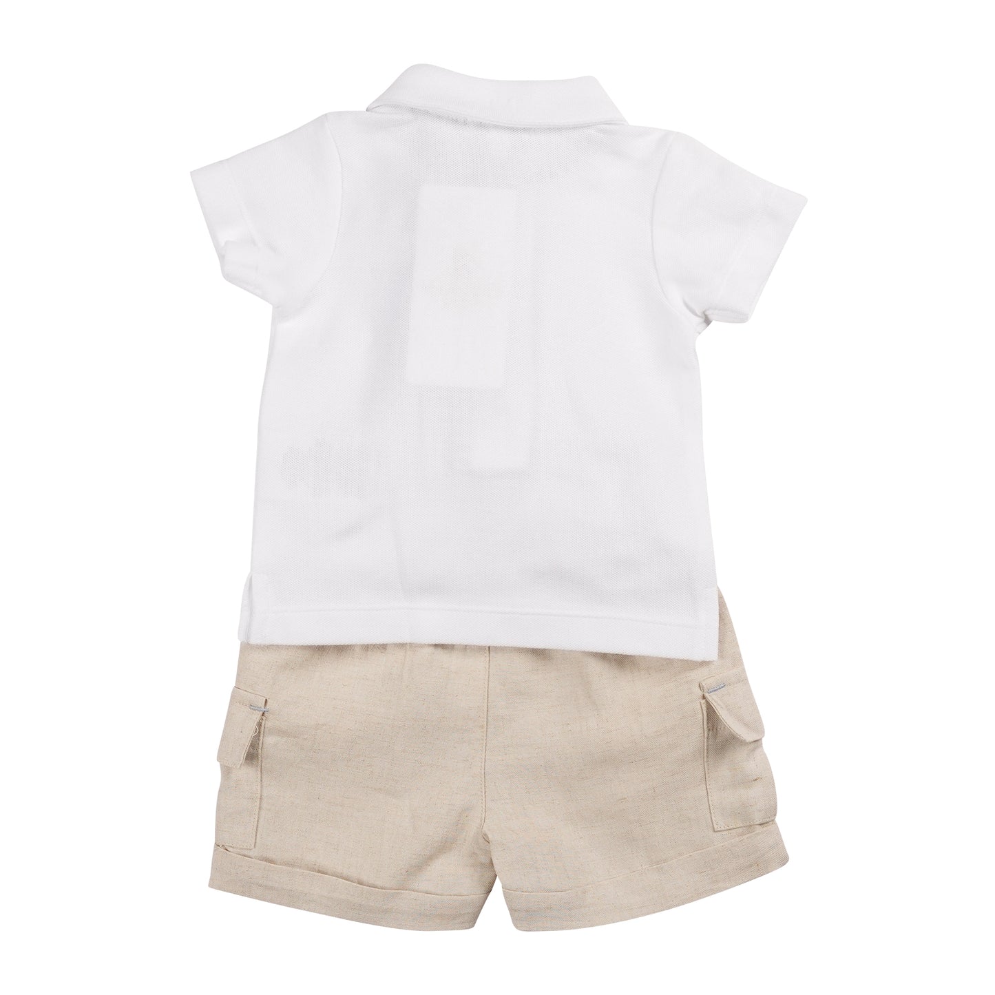MB6317E | Polo Top & Short-White/Sage-In Stock
