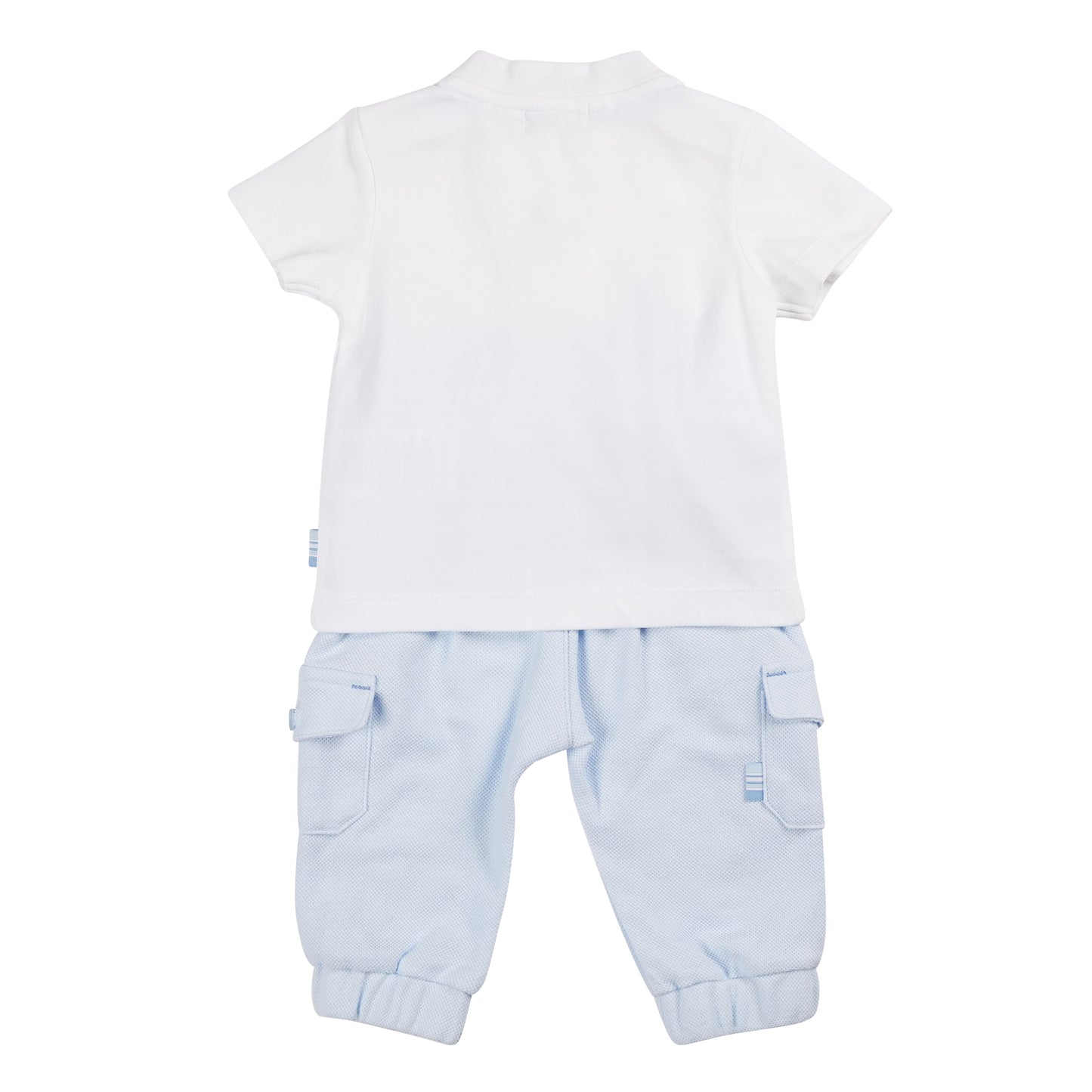 MB6326 | T-Shirt & Jogpant-White/Blue-In Stock
