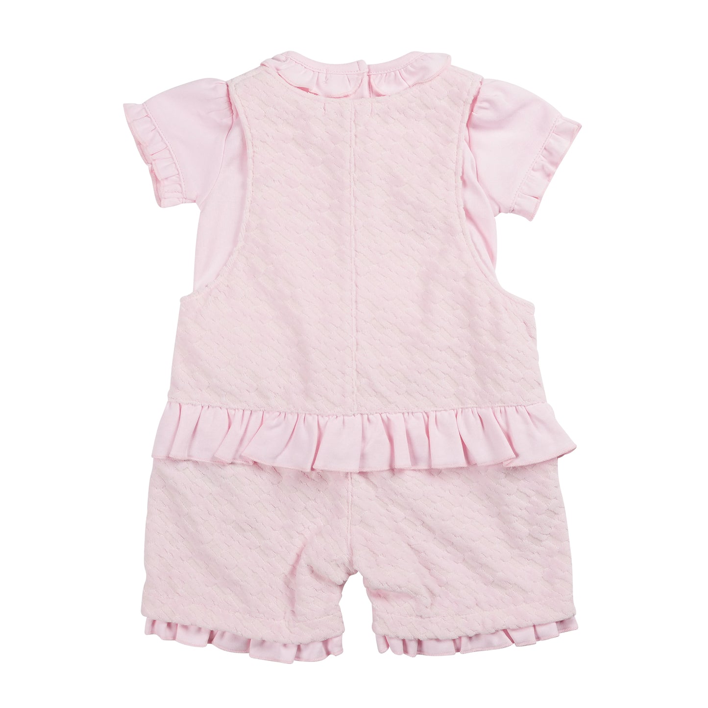 MB6342 | Top & Short Dungaree-Pink-In Stock