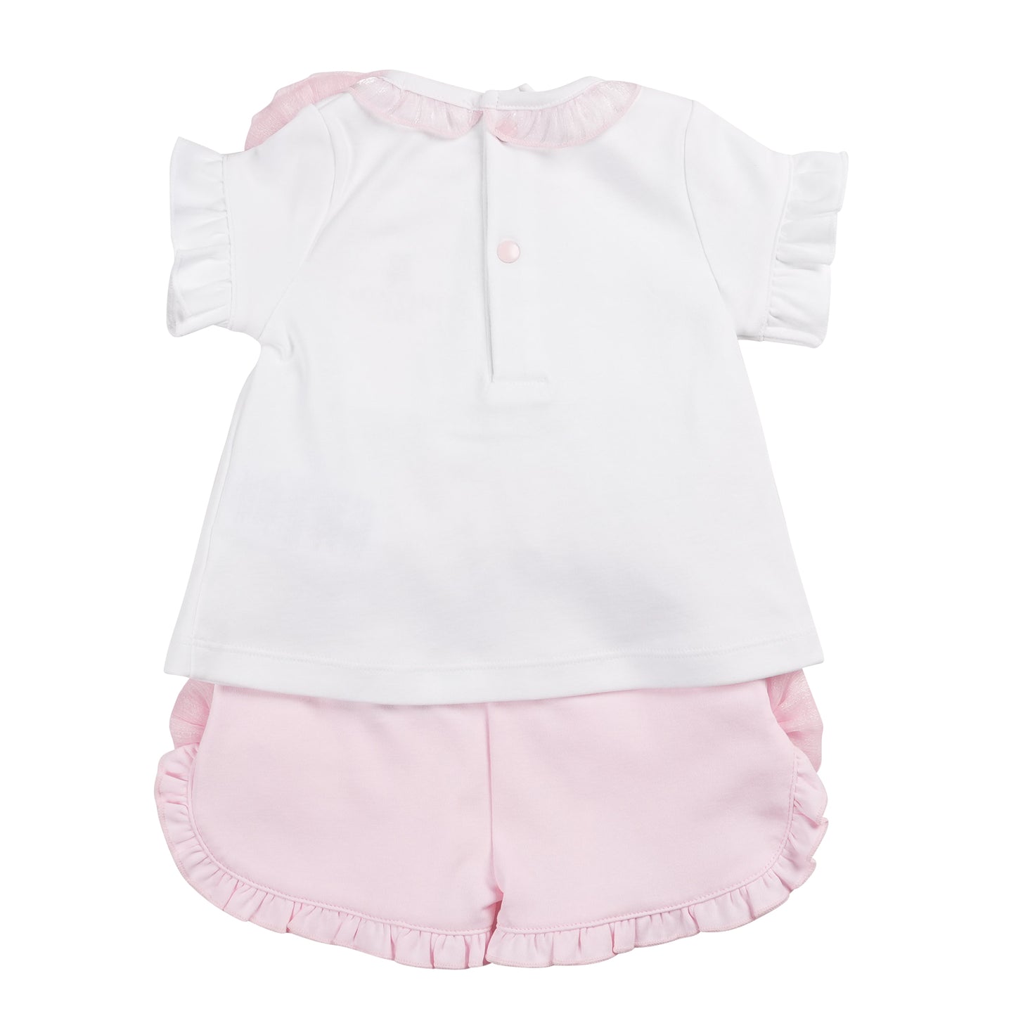 MB6408 | Top & Short-White/Pink-In Stock