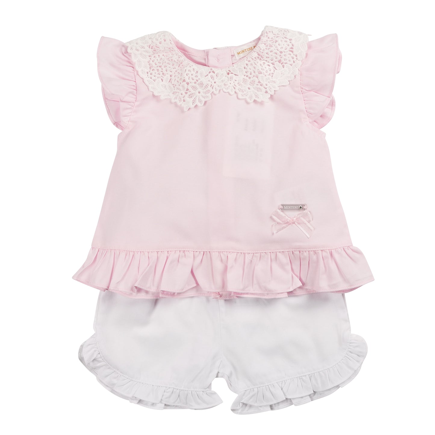 MB6426 | Top & Short-Pink/White-In Stock