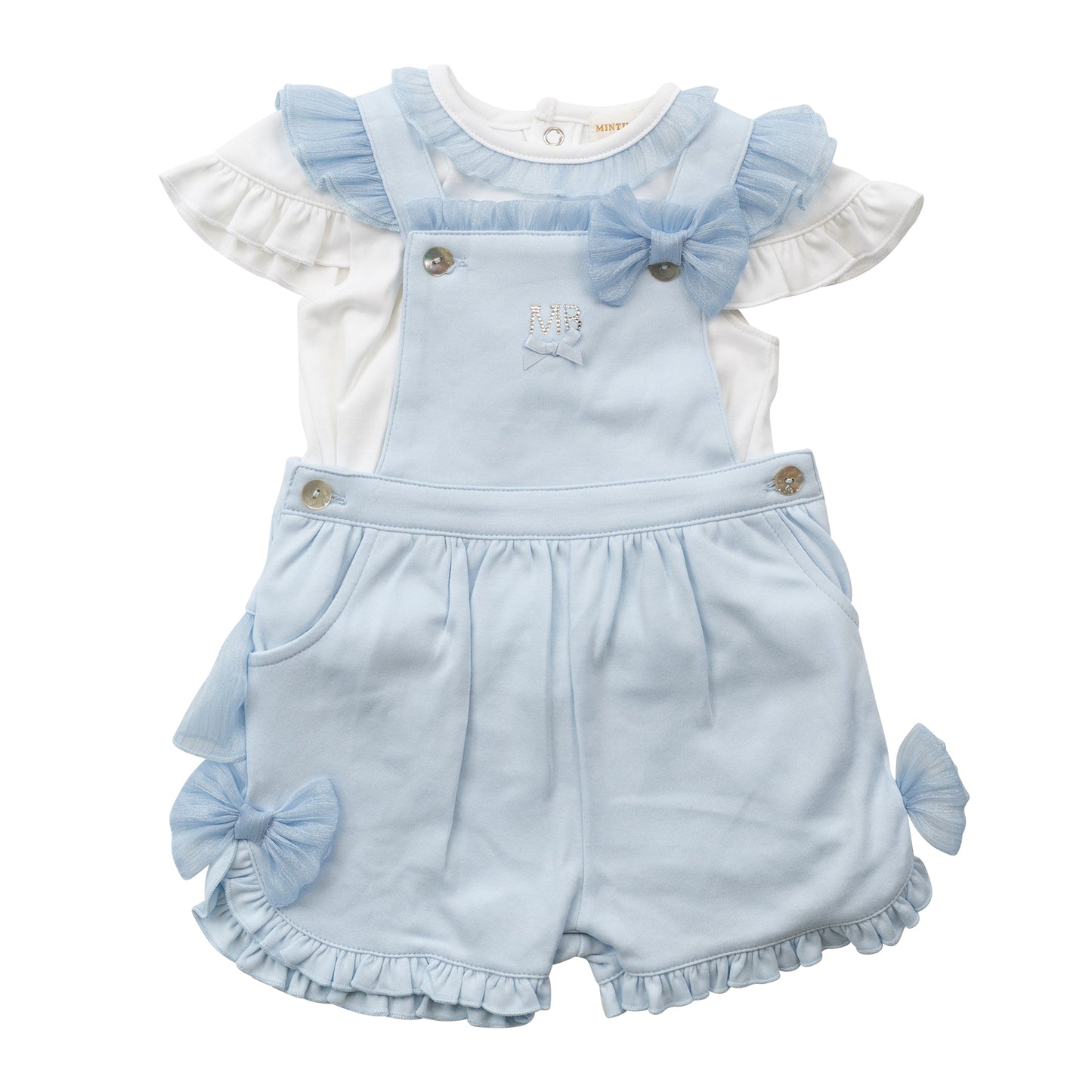 MB6496A | Top & Dungaree-White/Blue-In Stock