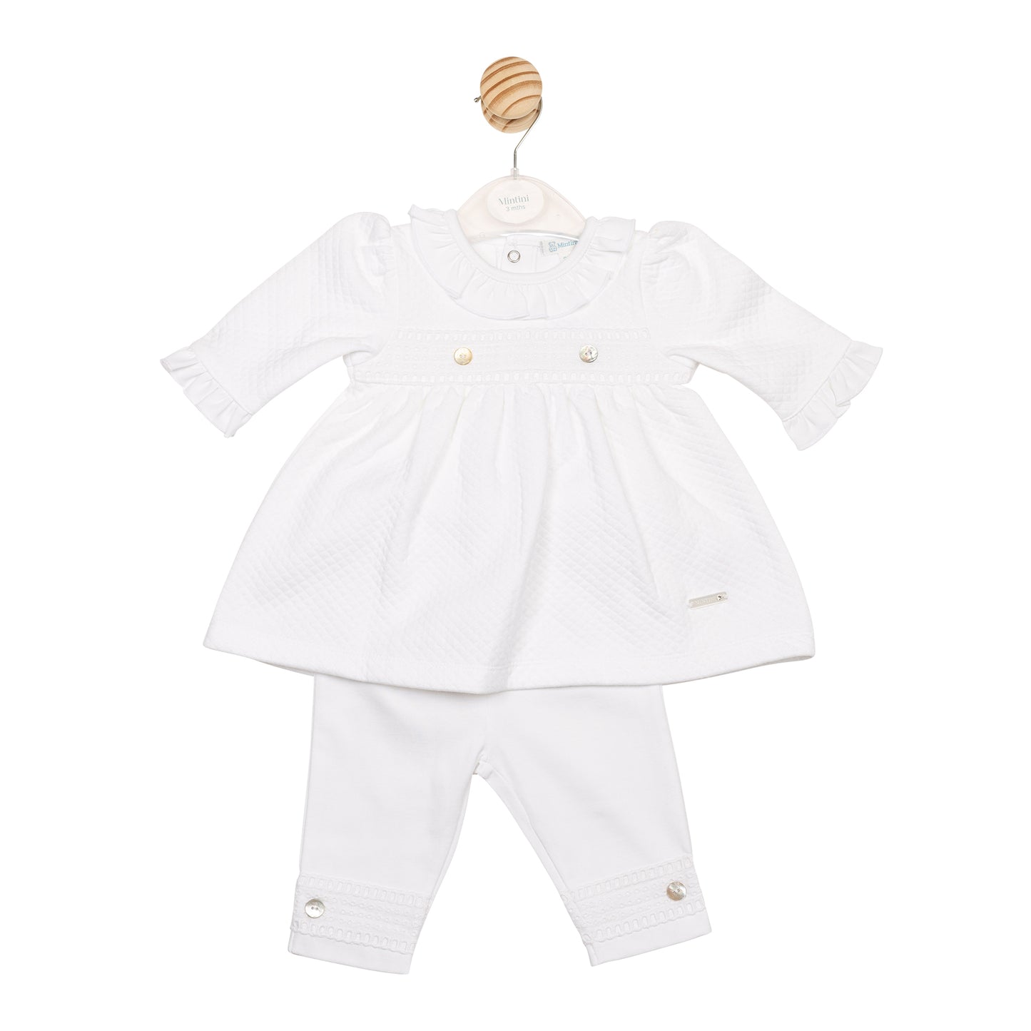 MB6545 | Dress & Legging Set- White- In Stock
