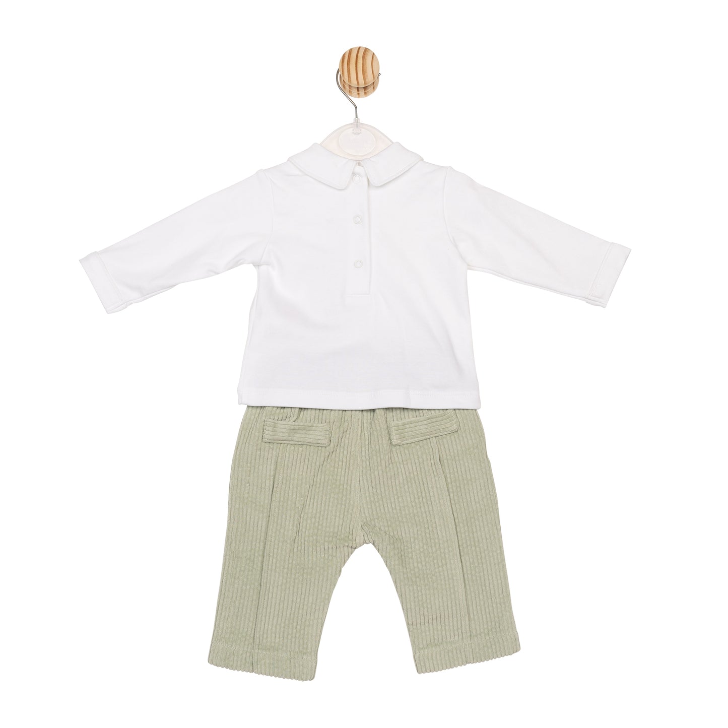 MB6571A | Top & Trouser- White / Sage- Preorder