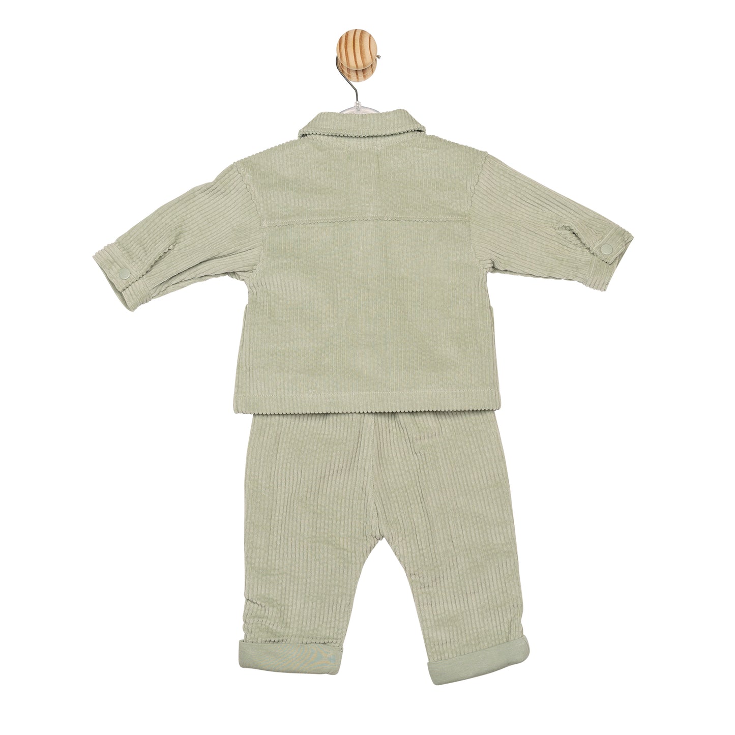 MB6572B | Top, Trouser & Shirt- White/ Sage- Preorder