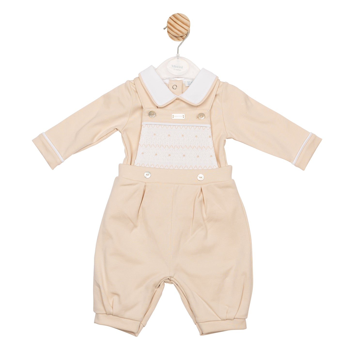 MB6583A | Top & Dungaree- Beige- In Stock