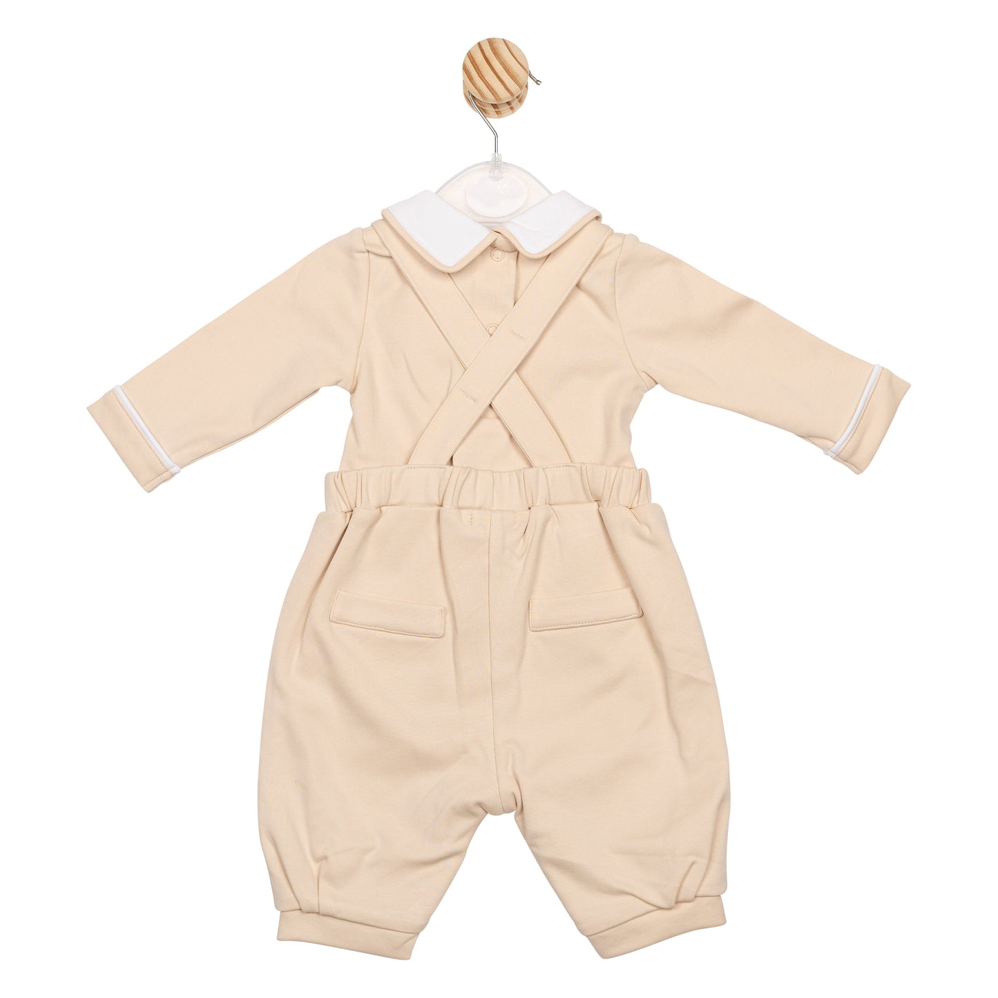 MB6583A | Top & Dungaree- Beige- In Stock