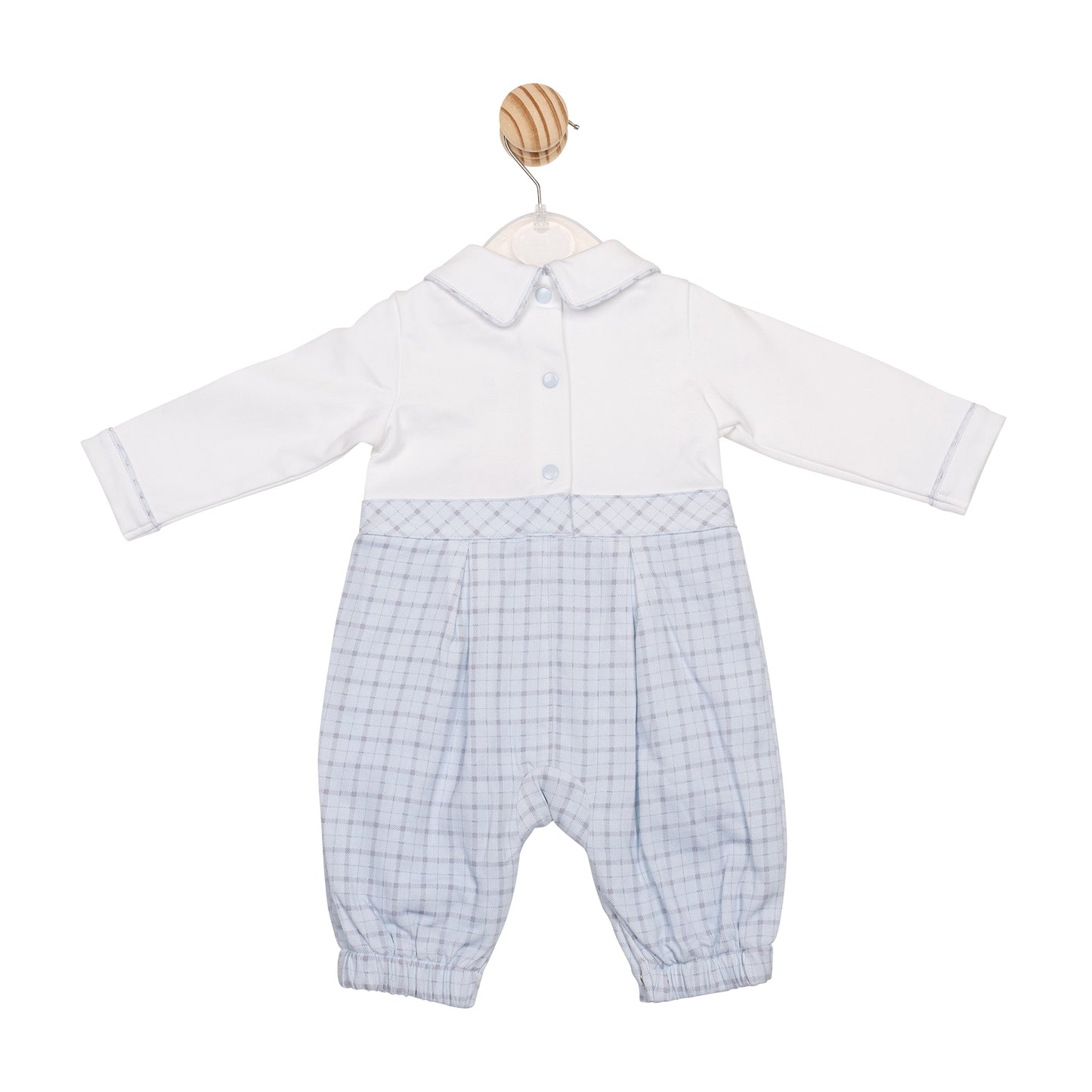 MB6589 | Romper- White/ Blue- In Stock