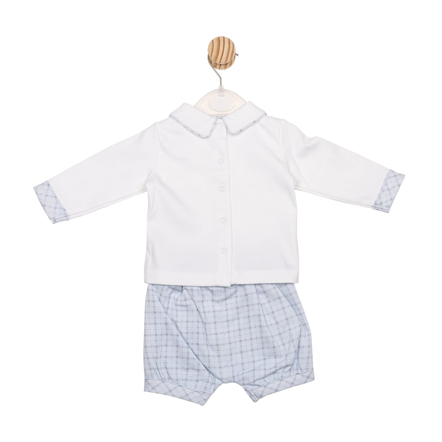 MB6590A | Top & Bloomer Short- White/ Blue- In Stock