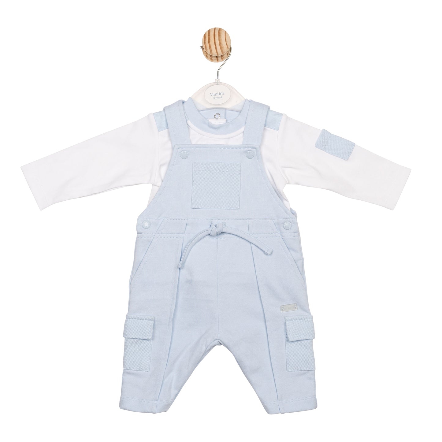 MB6598A | Top & Dungaree - White/Blue - Pre-Order