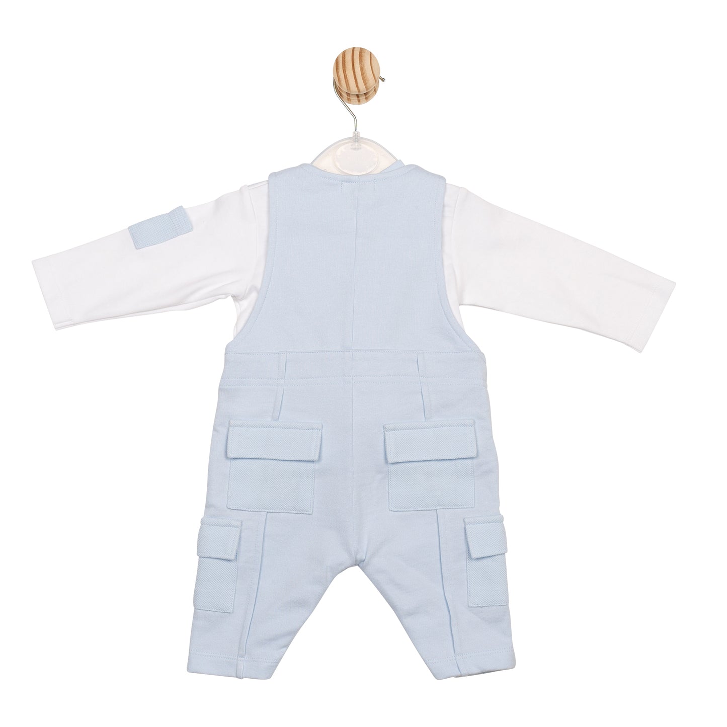 MB6598A | Top & Dungaree - White/Blue - Pre-Order