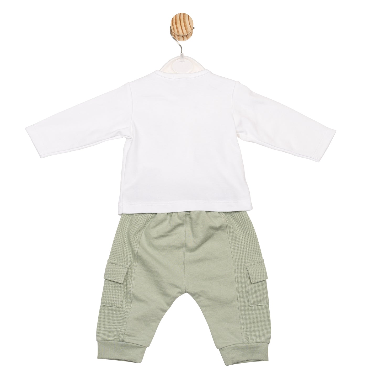 MB6608 | Top & Jogpant - White/Sage - Pre-Order