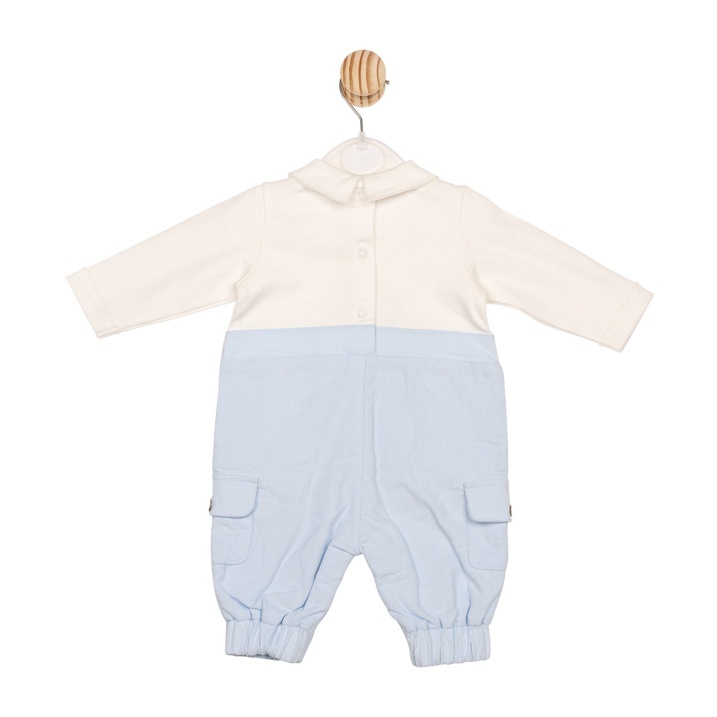 MB6612 | Romper - Ivory/Blue - Pre-Order