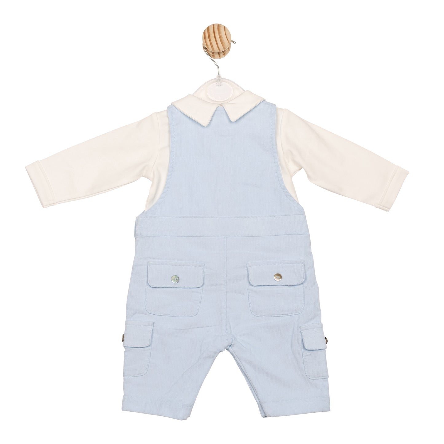 MB6614 | Top & Dungaree - Ivory/Blue - Pre-Order