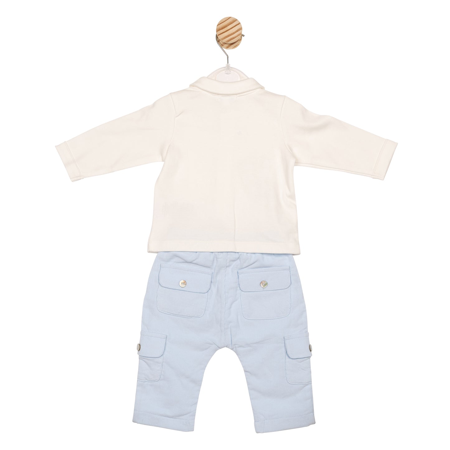 MB6615A | Top & Trouser - Ivory/Blue - Pre-Order