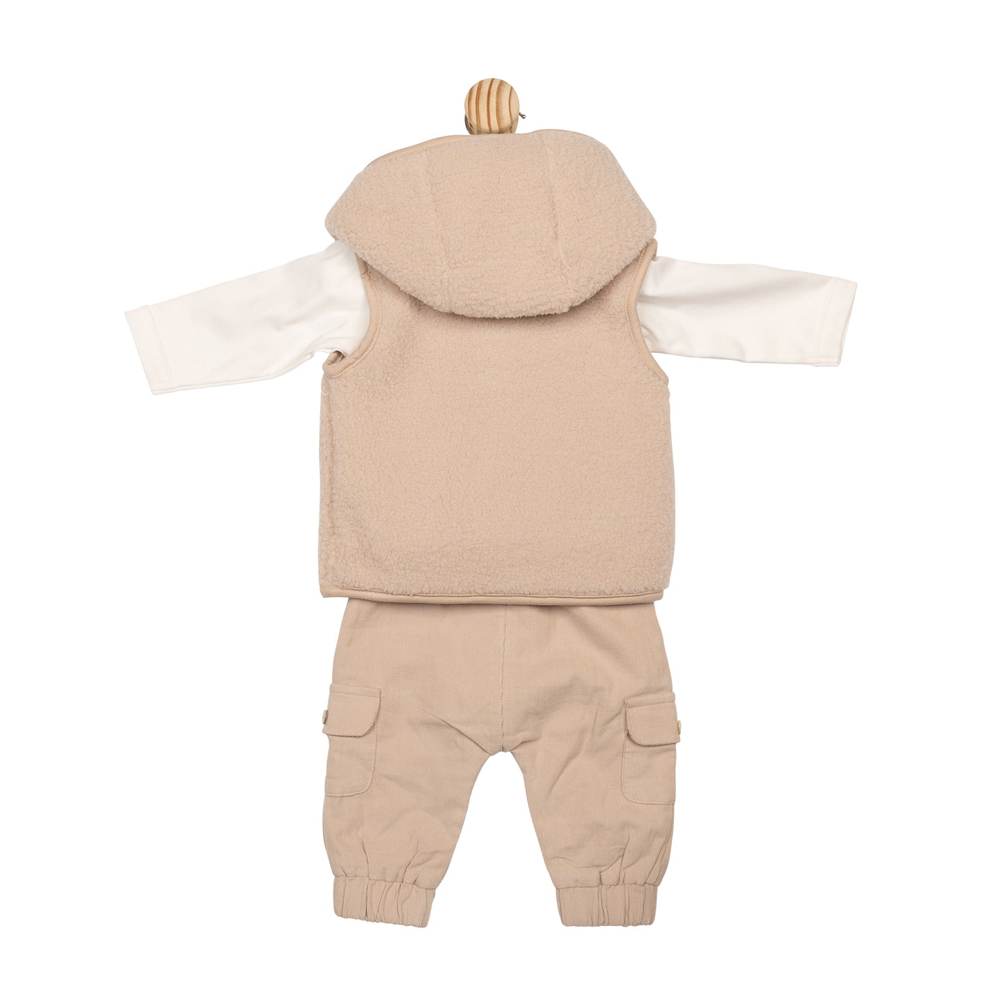 MB6624 | 3 Pc Gilet Set - Ivory/Beige - Pre-Order