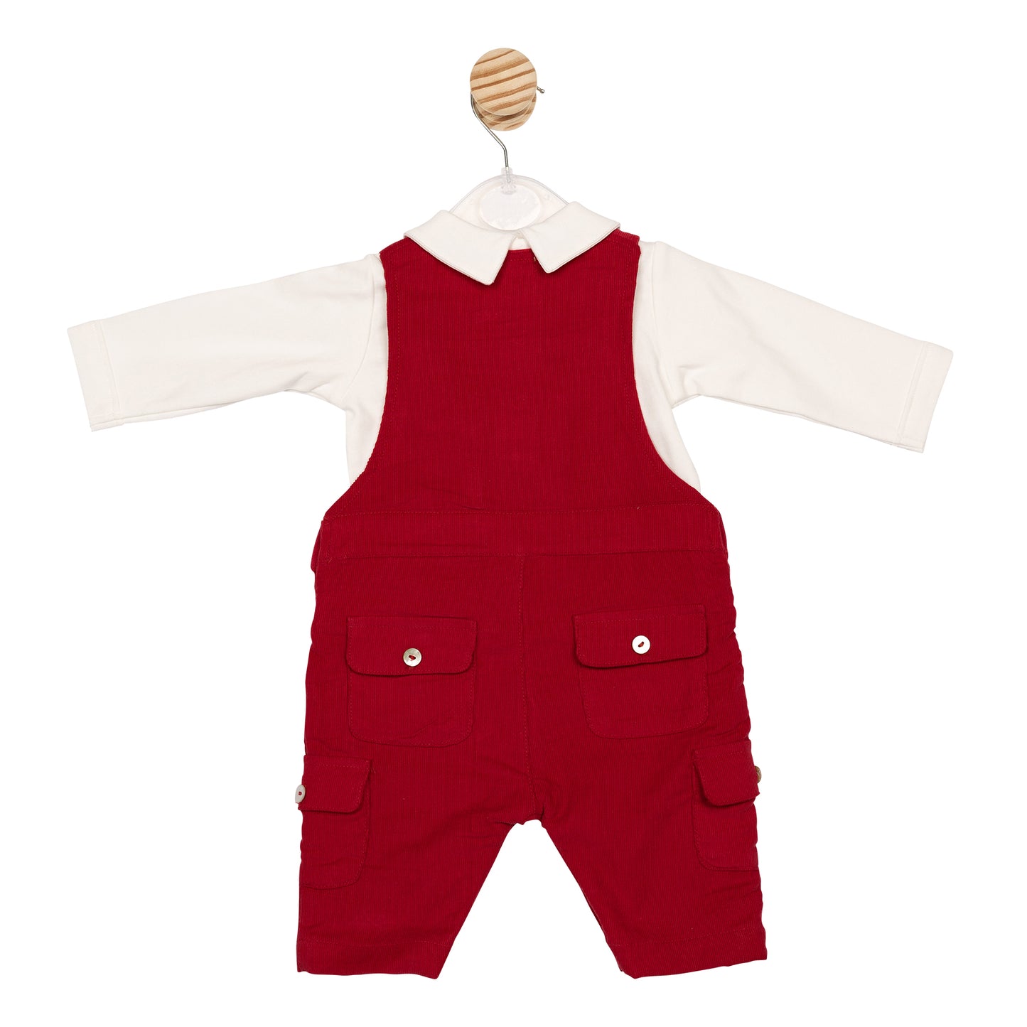 MB6628 | Top & Dungaree- Red/ Ivory- Preorder