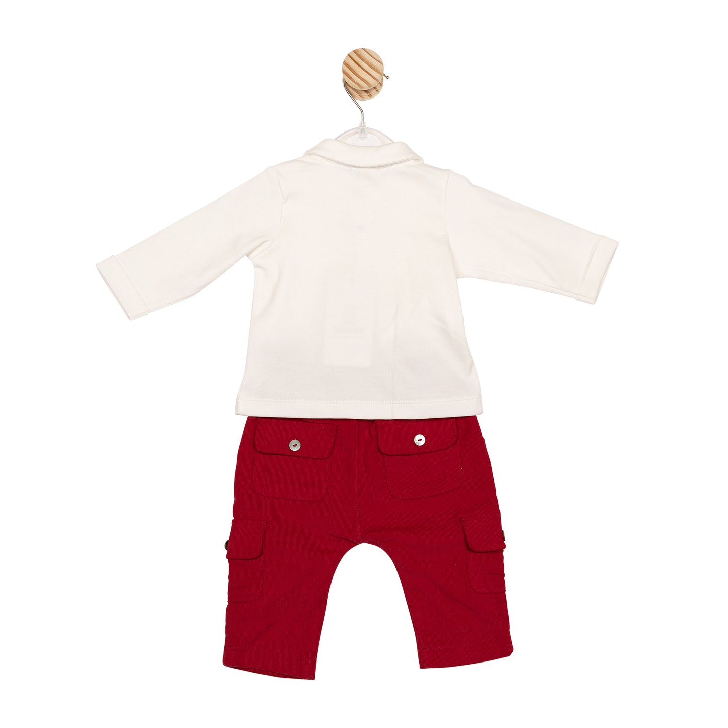 MB6629 | Top & Trouser- Ivory/ Red- preorder