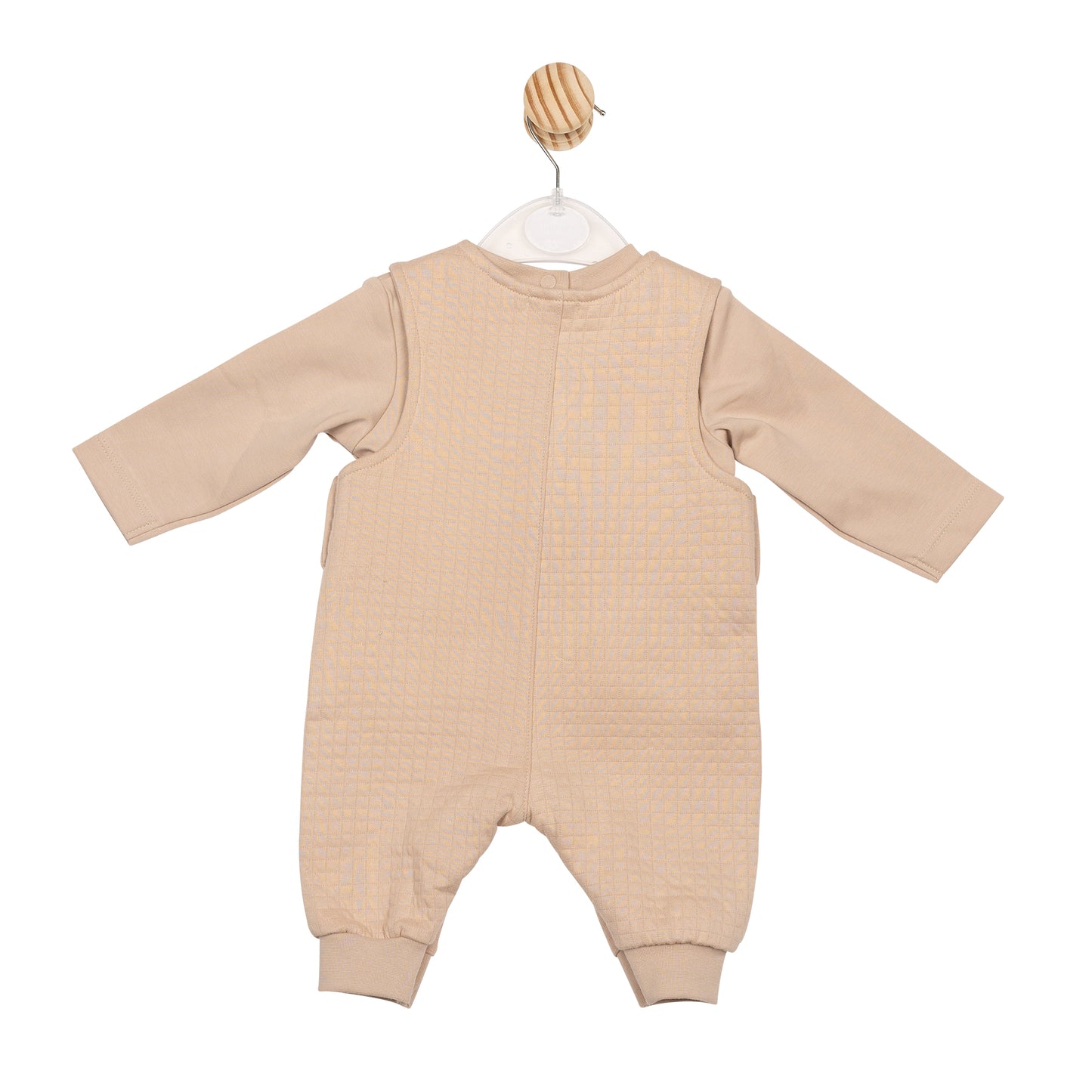 MB6639A | Top & Dungaree - Beige - Pre-Order
