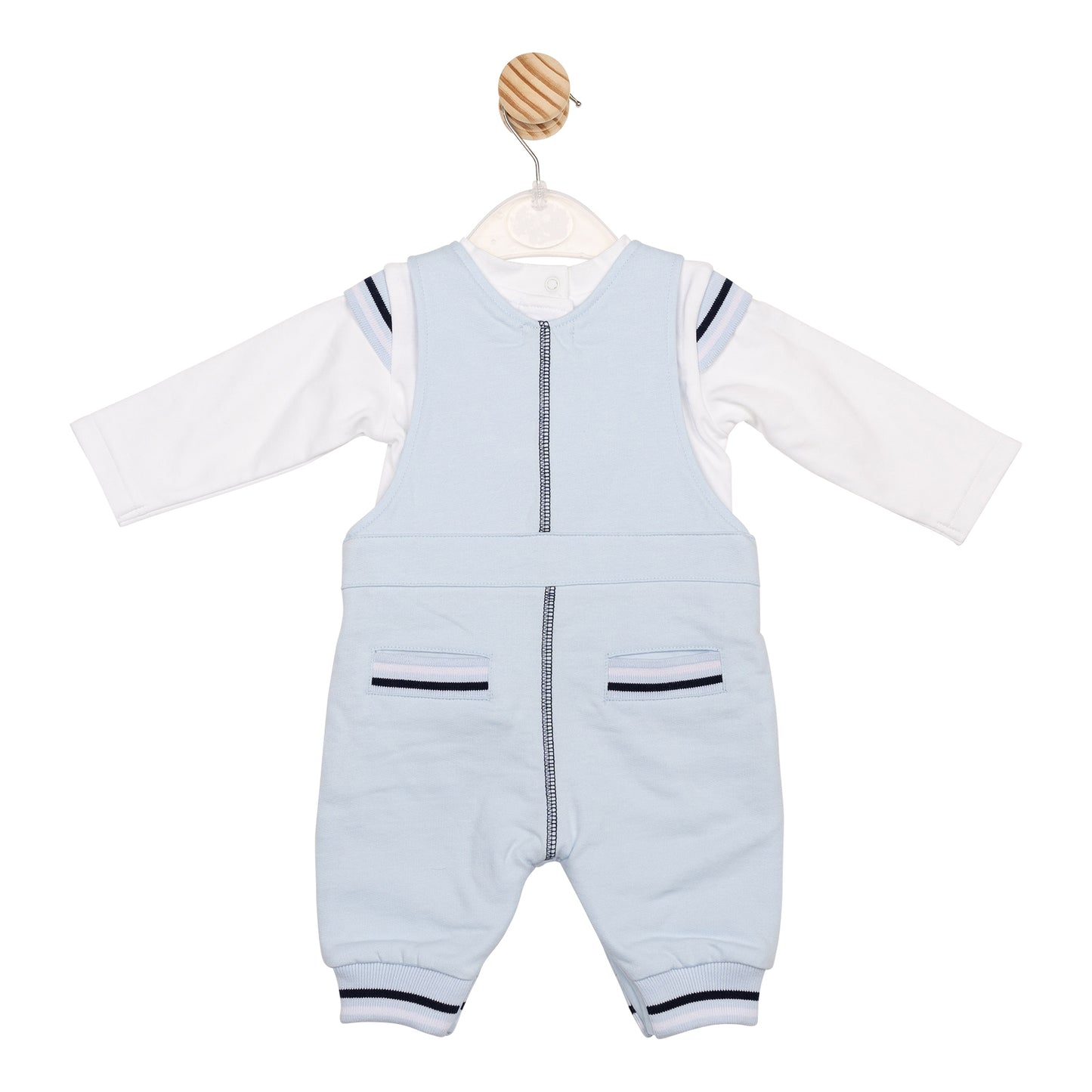 MB6653 | Top & Dungaree - Blue/White/Navy - Pre-order