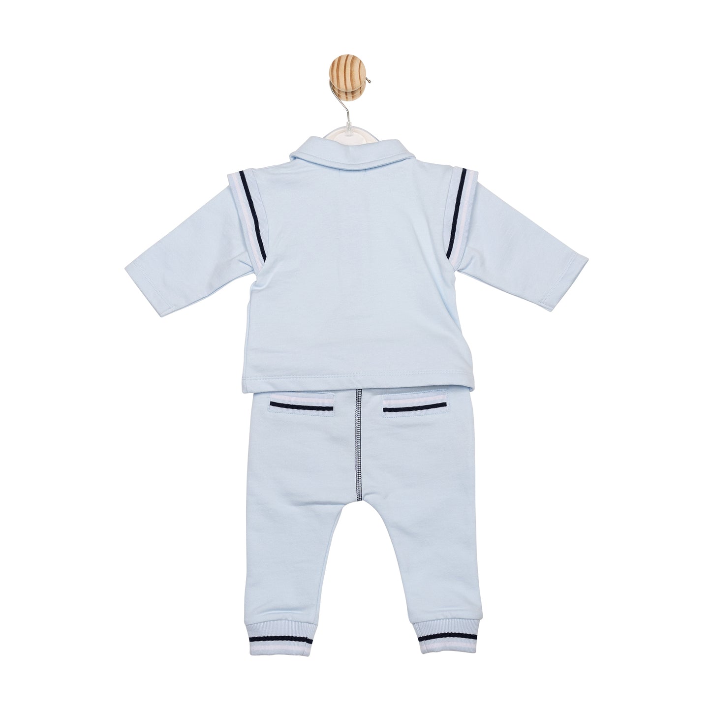 MB6655A | Polo & Jogpant - Blue/White/Navy - Pre-order