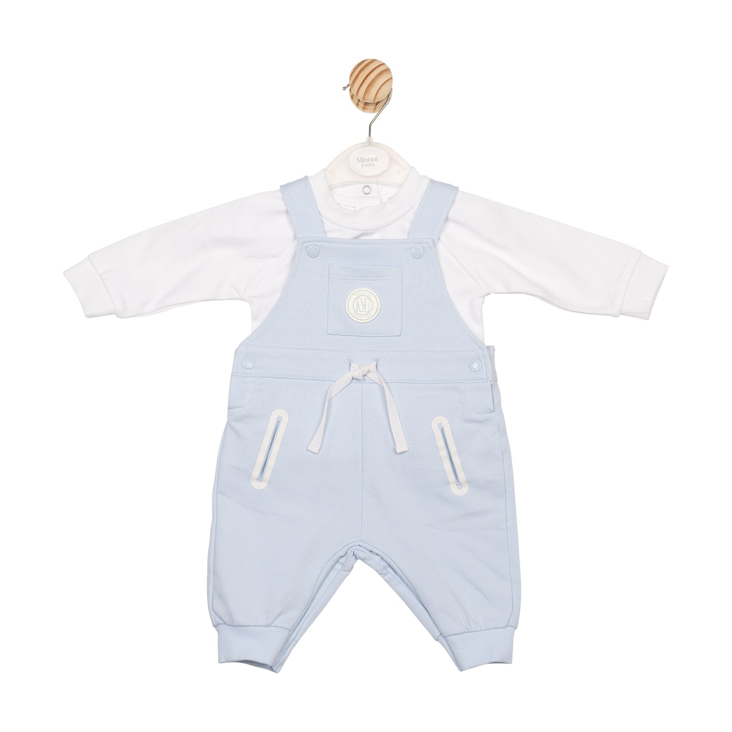 MB6658A | Top & Dungaree - White/Blue - Pre-order