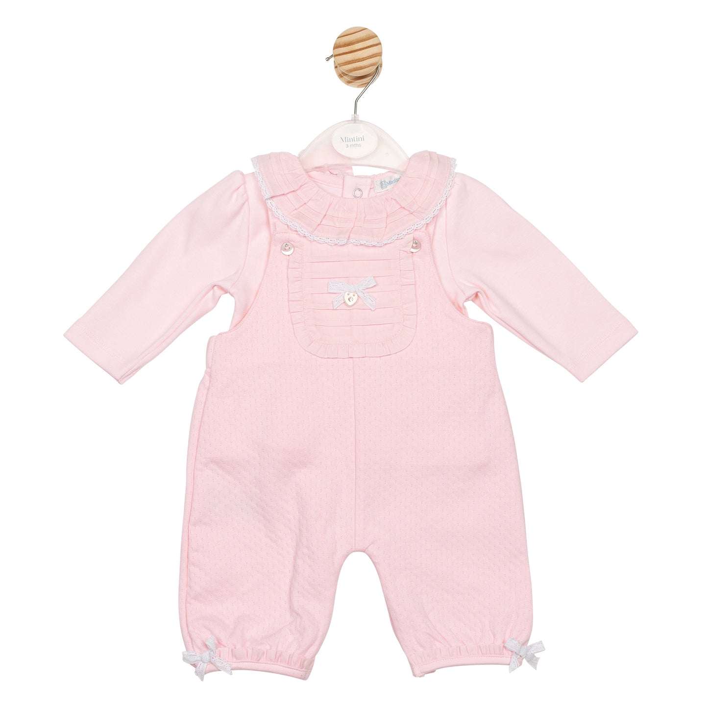 MB6697A | Top & Dungaree- Pink- Preorder