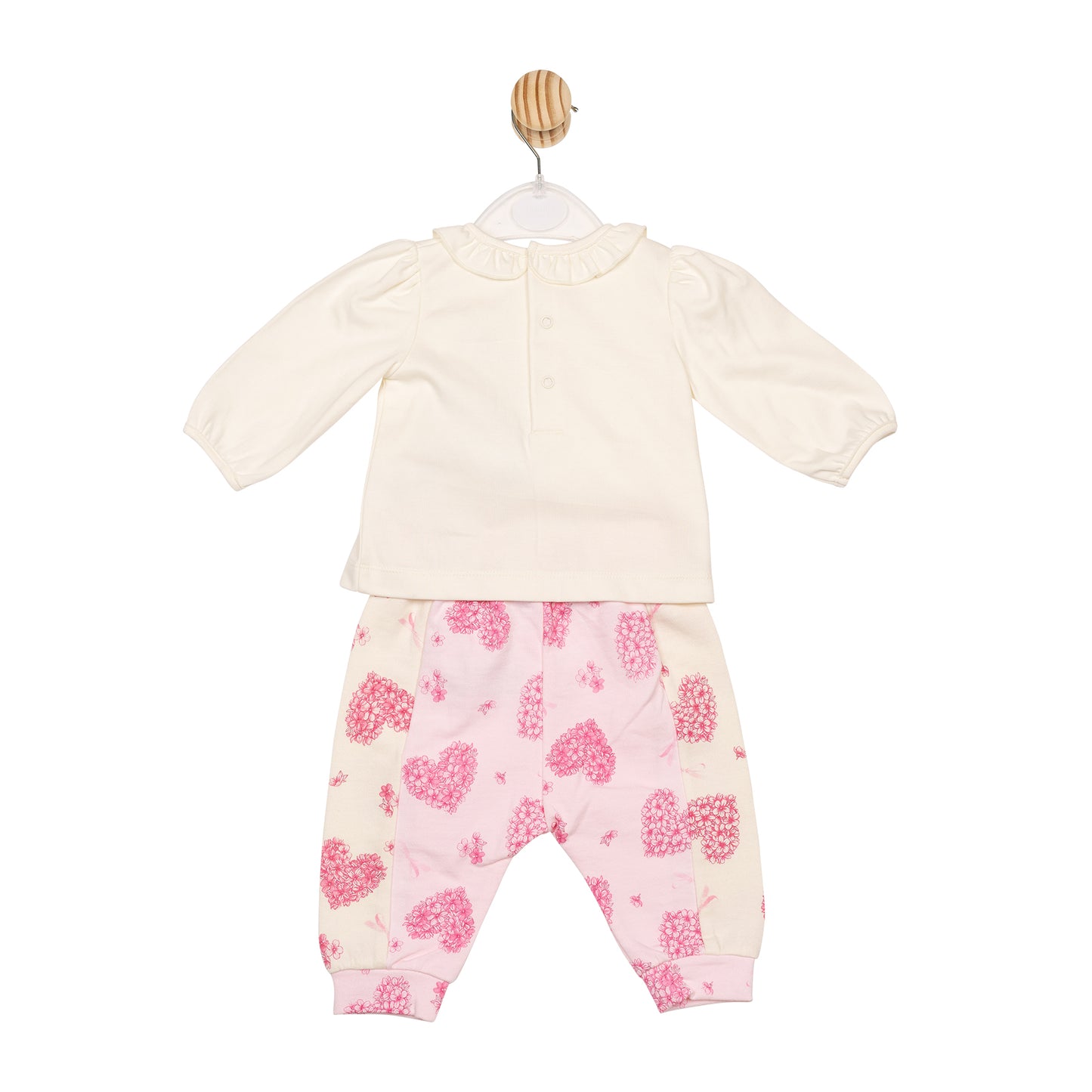 MB6790 | Top & Jogpant- Ivory/Pink- In Stock