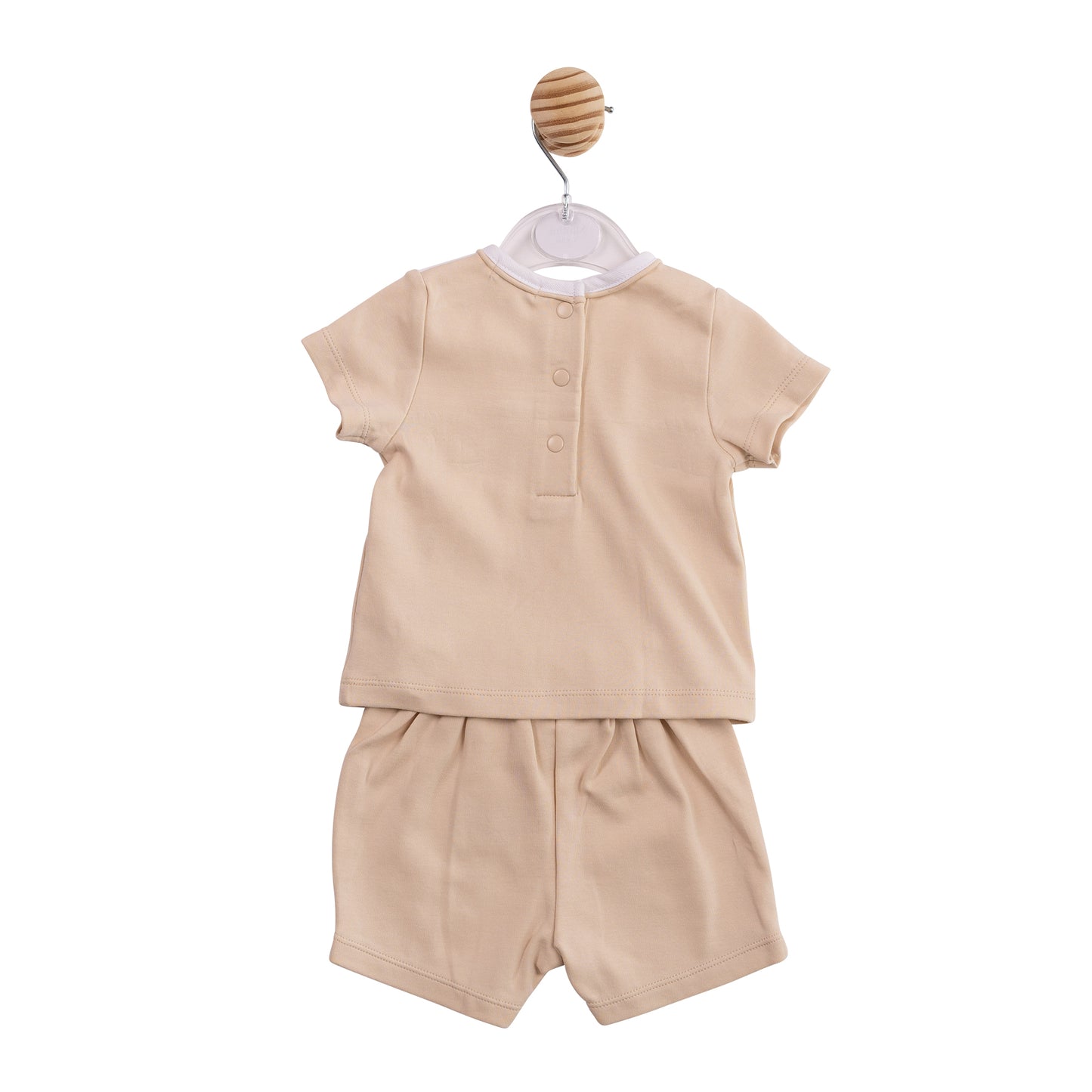 MB6890 - Top and Short - Beige Smocking-In Stock