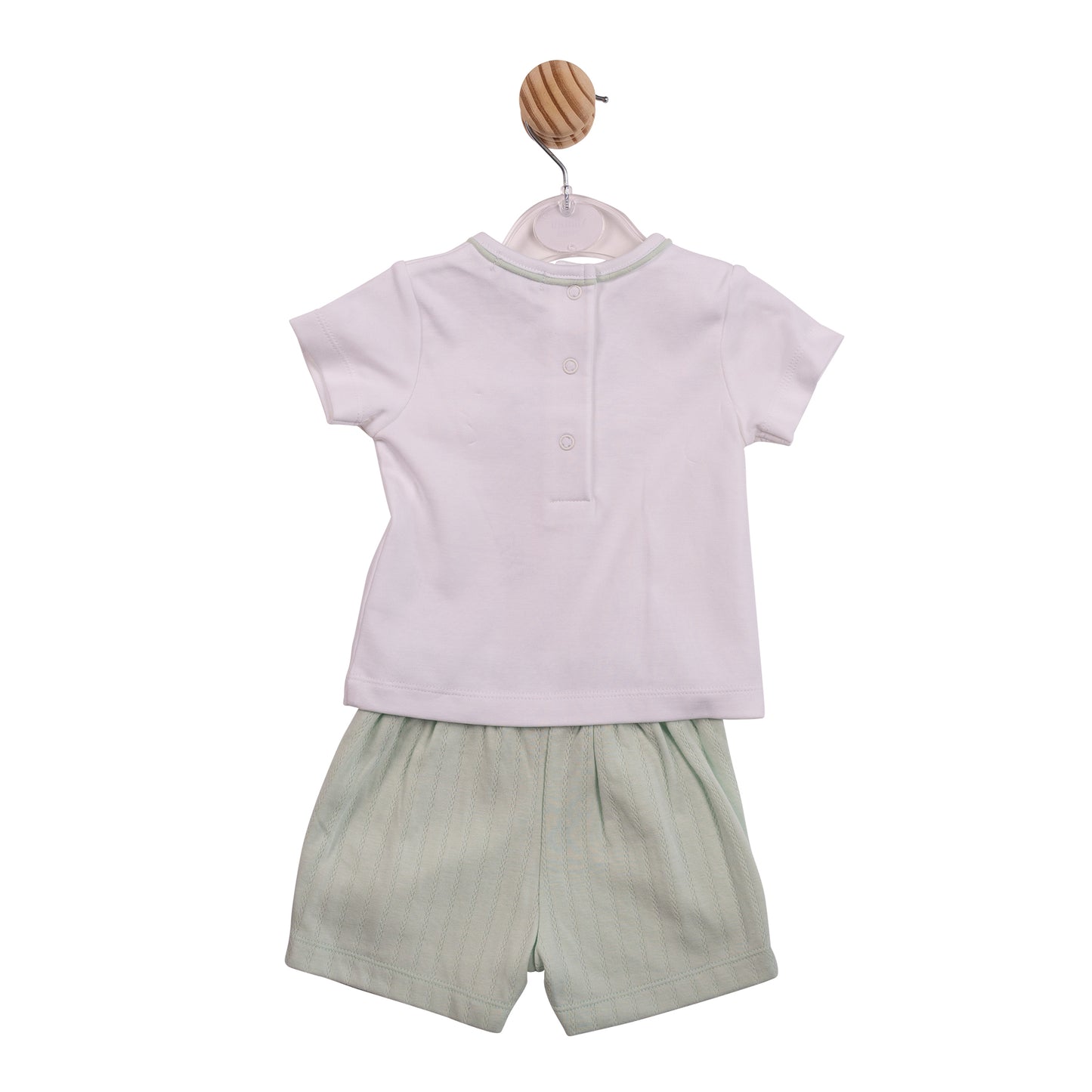 MB6907 - Top and Short - White Pistachio Jacquard-In Stock