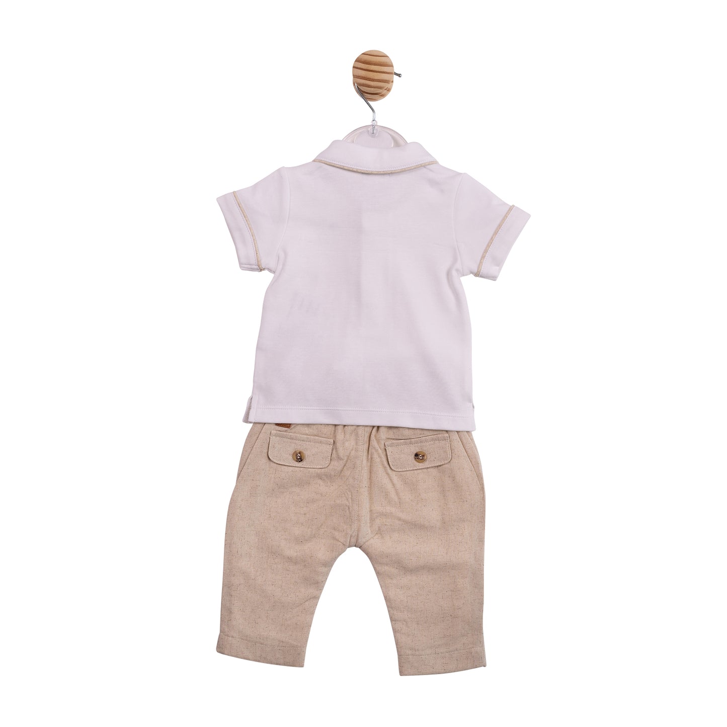 MB6950B - Polo Top & Trouser- Cotton Linen-Pre Order