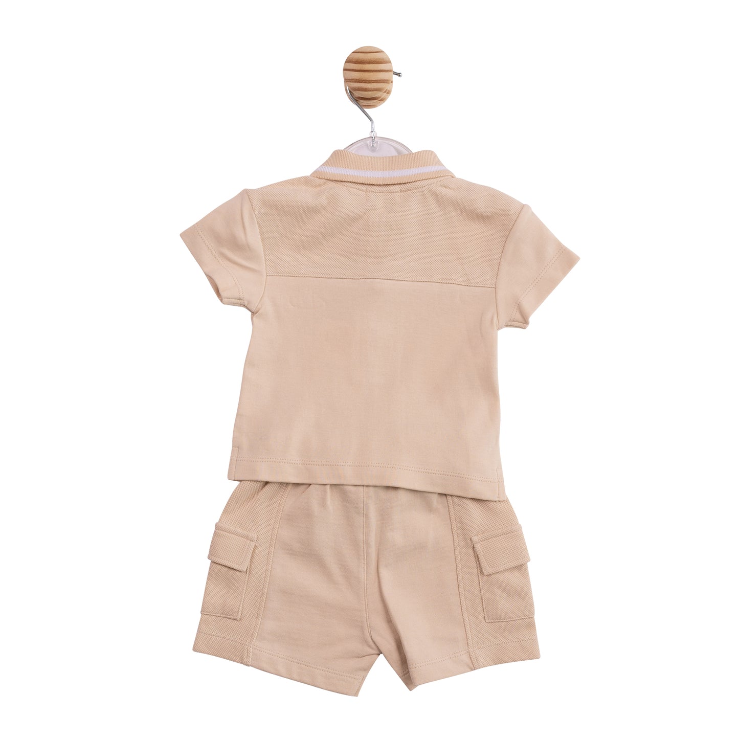 MB6968B - Polo and Shorts - Beige Interlock Pique-Pre Order