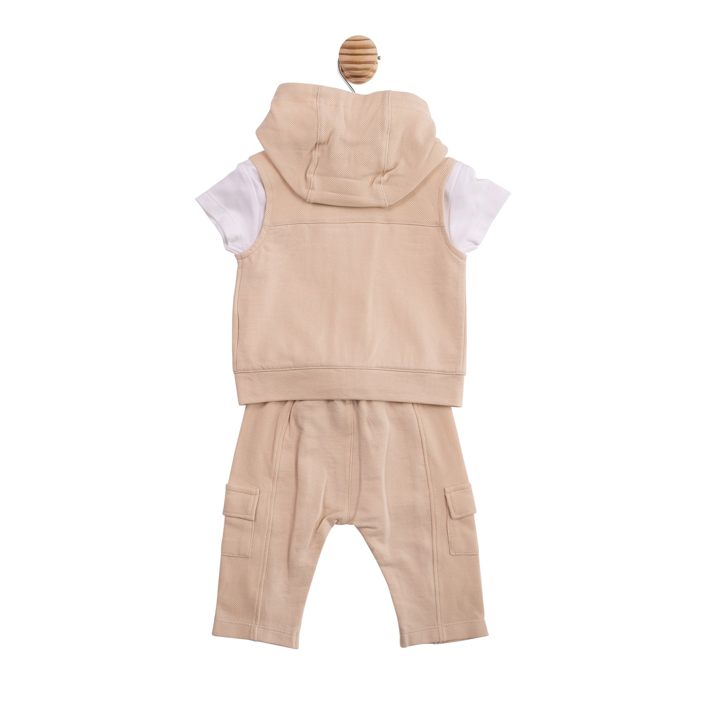 MB6969B - Top Trouser and Gilet - Beige Interlock Pique