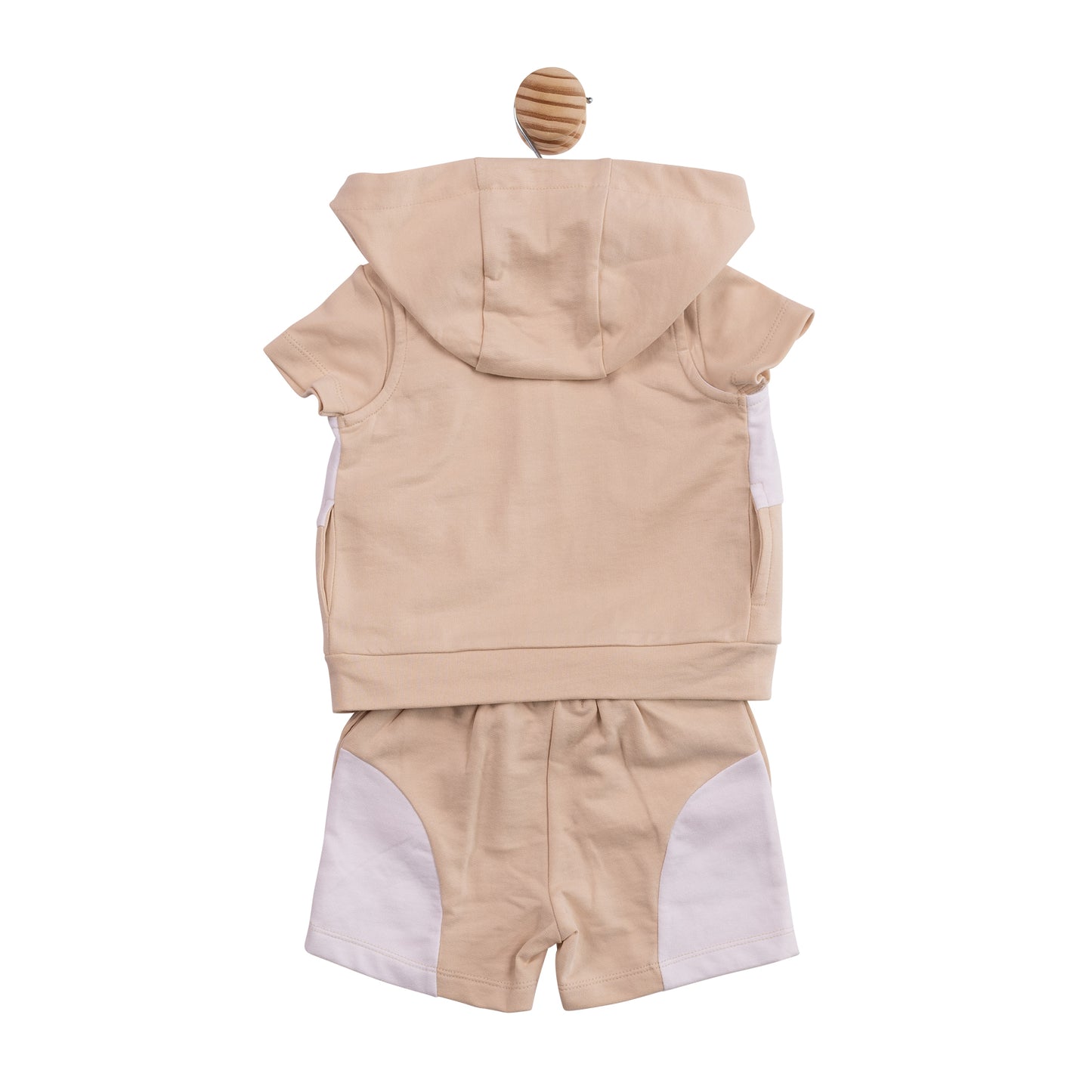 MB7014B - Top Short and Gilet - Beige Rubber M