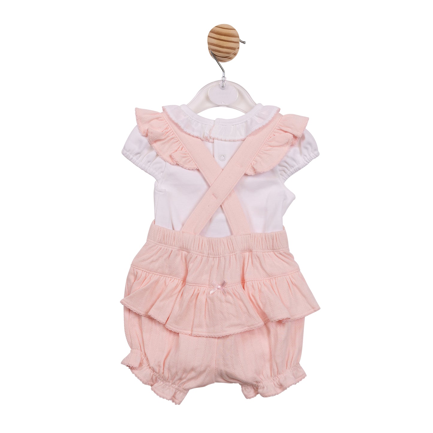 MB7055A - Top & Romper - Pink Jacquard Knit-In Stock