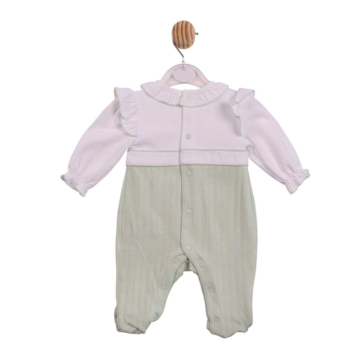 MB7066 - All In One- White/ Pistachio Jacquard Knit-In Stock