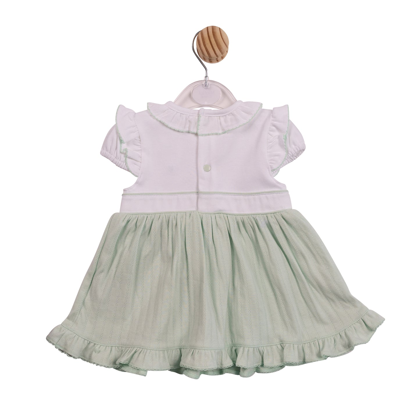 MB7070 - Dress - White/ Pistachio Jacquard Knit-In Stock