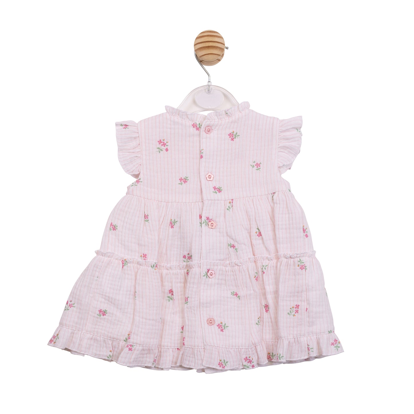 MB7149 - Dress - Pink Crinkle Floral-In Stock