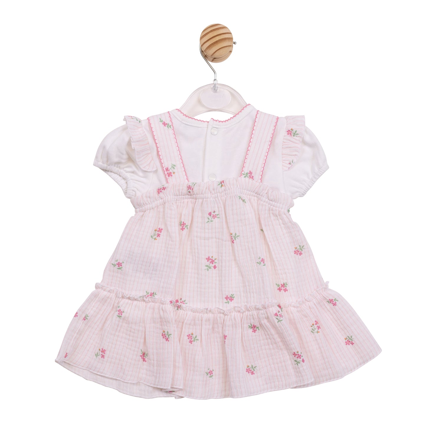 MB7150 - Top & Sundress - White/ Pink Crinkle Floral-In Stock