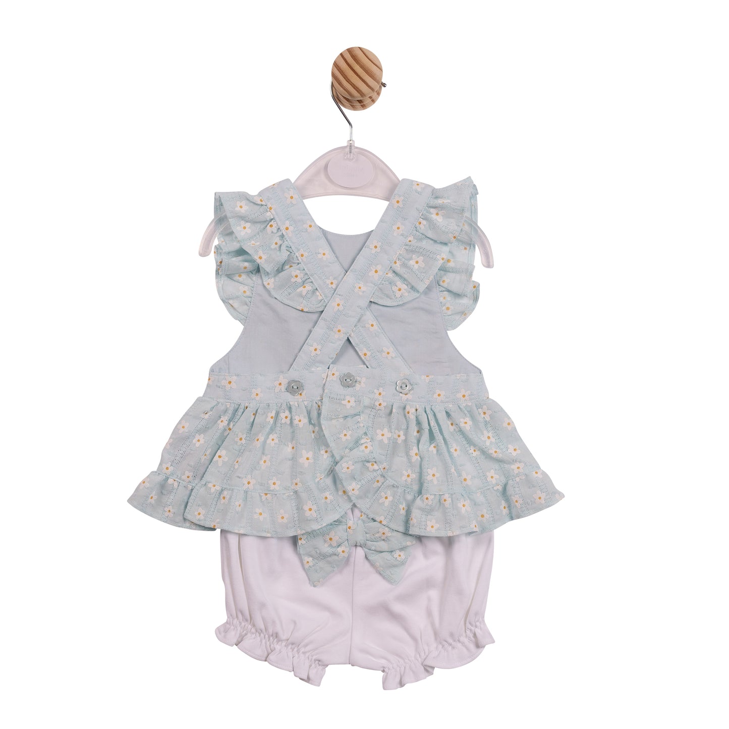 MB7250 - Top & Bloomer - Aqua/White Flower Jacquard